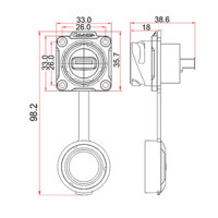 DH-24 Data USB3.0 chassis connector IP67