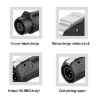 CNLINKO LP-12 Series Power Cable Connector male max. 125V 5A