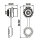 LP-12 multicore connector M12 5-pin female chassis Round 125 V 5 A IPX8