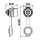 LP-12 multicore connector M12 6-pin female chassis Round 125 V 5 A IPX8
