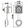 LP-12 multicore connector M12 8-pin female chassis Square 100 V 3 A IPX8