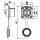 LP-20 power chassis connector M20 2-pin female square 500 V 20 A IPX8