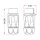 LP-20 power connector M20 3-pin female cable plug 500 V 20 A IPX8