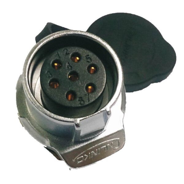 LP-20 multicore chassis connector M20 7-pin female round 500 V 12 A IPX8