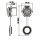 LP-20 multicore chassis connector M20 7-pin female round 500 V 12 A IPX8