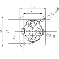 ENOVA Indoor XLR 5 Chassis  connector solder connection