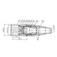ENOVA Outdoor XLR Cable Connector Waterproof IP67 3 Pol