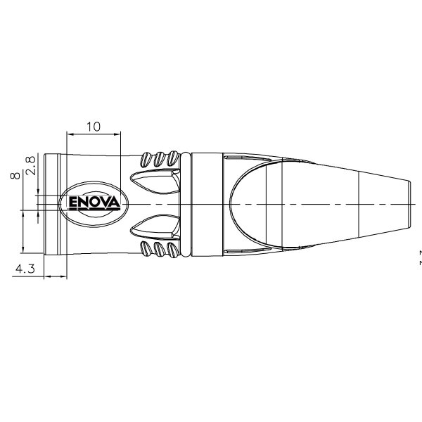 ENOVA Outdoor XLR Cable Connector Waterproof IP67 5 Pol