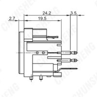 CHUNSHENG Print XLR socket 3 pin male connection