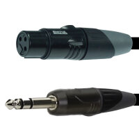 2 m XLR female to 1/4" plug 3 pole microphone cable...