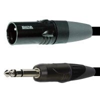 6 m XLR male to 1/4" plug 3 pole microphone cable...