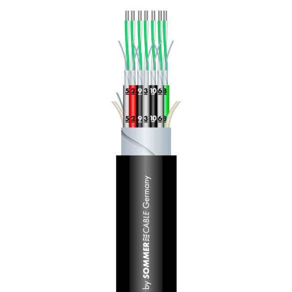 Multipair SC-Mistral MCF; S-PVC; black, mat | 2 x 0,22 mm² x number of pairs 16 | S-PVC
