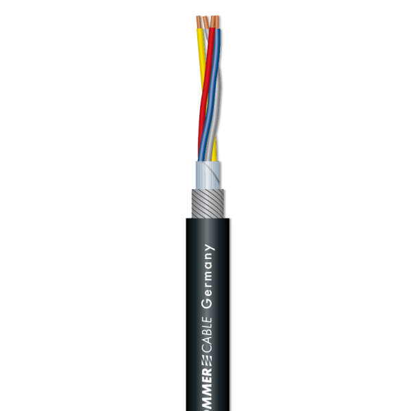 Microphone Cable SC-Square 4-Core MKII; 4 x 0,20 mm²; PVC Ø 6,50 mm; black