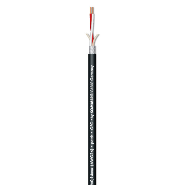 Patch & Microphone Cable SC-Scuba 14; 2 x 0,14 mm²; PVC Ø 3,80 mm; black
