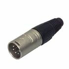 5-poliger Kabelstecker mit Nickelgehäuse und Silberkontakten