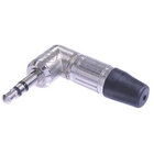 3-poliger 3,5-mm-Audiostecker, Lötanschluss, Spannfutter-Zugentlastung, Buchse, Nickelgehäuse, Nickelkontakte