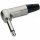 6,35 mm professioneller Winkelstecker, 2-polig, Nickelkontakte, Nickelgehäuse