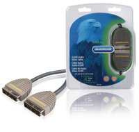 SCART-Kabel Scart-male - Scart-male 3.00 m Blau