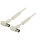 Koaxkabel 120 dB abgewinkelt Koax-Stecker - Koax-Kupplung 25.0 m Weiss