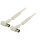 Koaxkabel 120 dB abgewinkelt Koax-Stecker - Koax-Kupplung 25.0 m Weiss