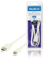 High Speed HDMI Kabel mit Ethernet HDMI Anschluss - HDMI Mini Stecker 1.00 m Weiss