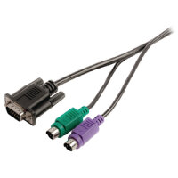 VGA-Kabel VGA male + 2x PS2 male - VGA male + 2x PS/2...
